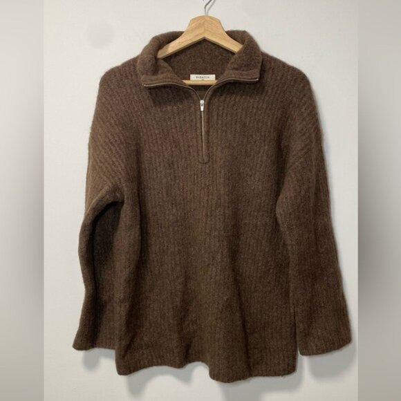 Aritzia Babaton Charter Sweater Chocolate Brown size XS - Picture 2 of 6